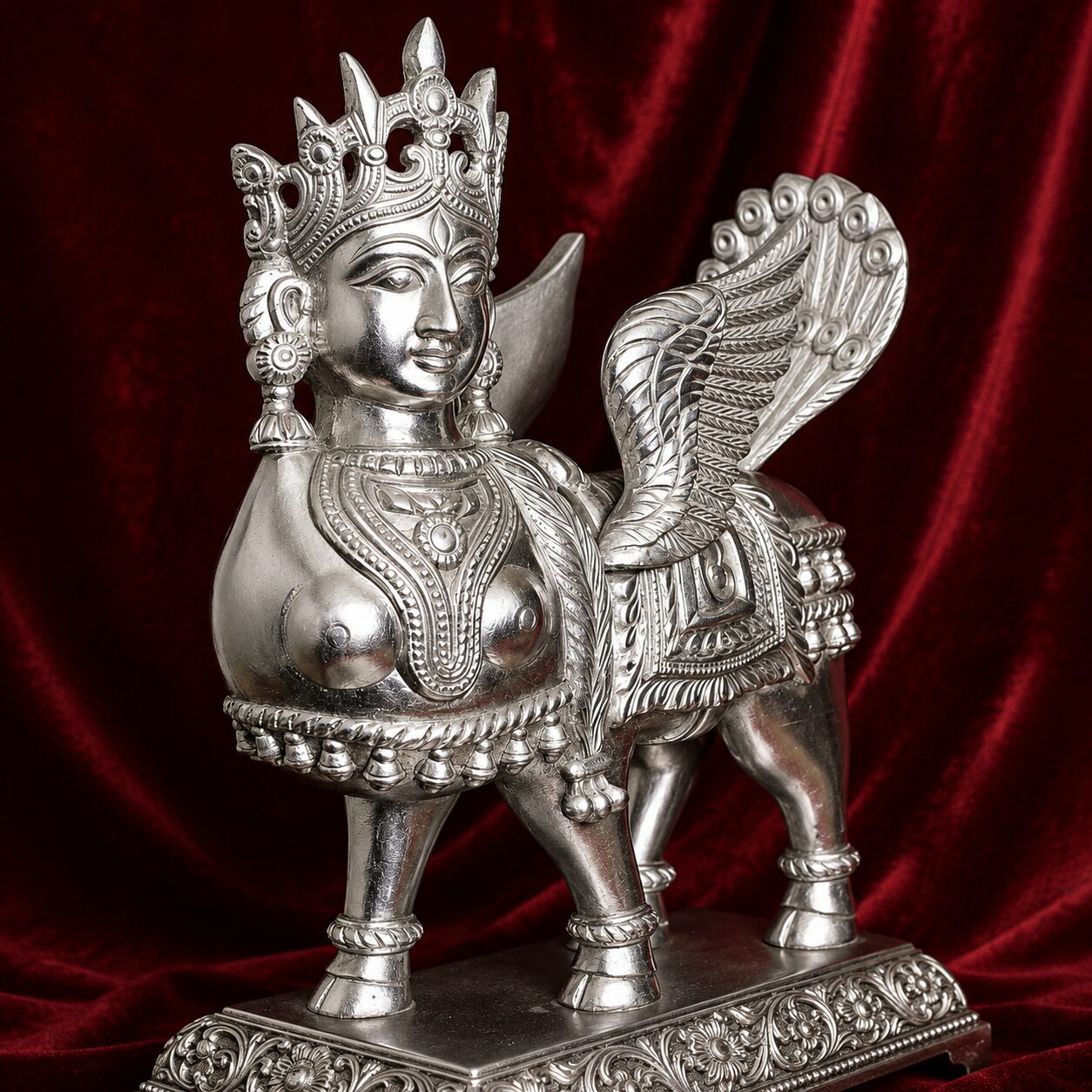 The Kamadhenu With Crown