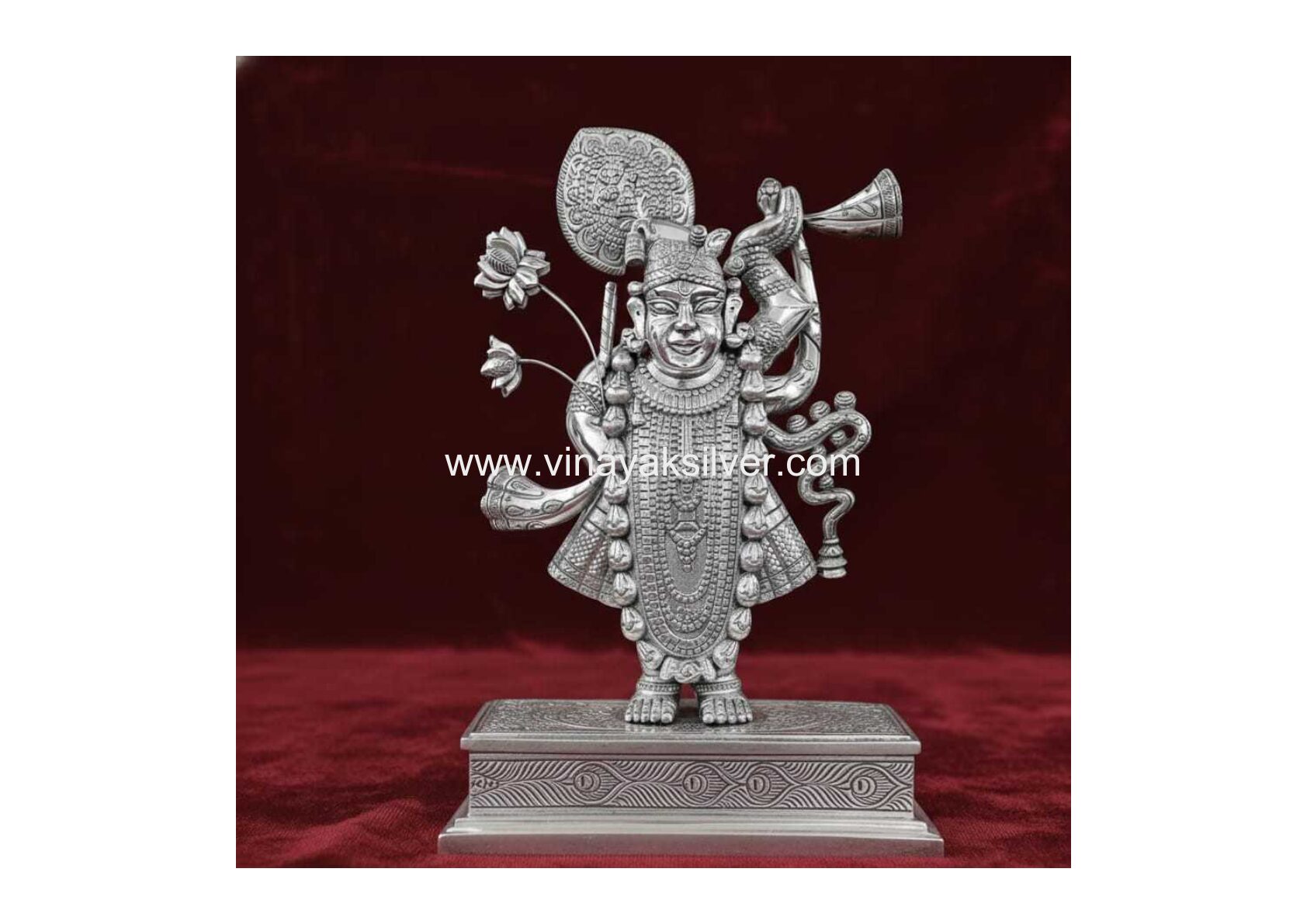 Shrinathji With Peacock Fern